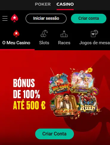 Bónus disponíveis na versão POKERSTARS PT
